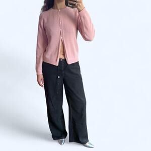 Vintage Late 80s-Early 90s L.L.Bean Light Pink Sweater Size M